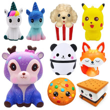 Load image into Gallery viewer, Jumbo Kawaii Popcorn Unicorn Cake Squishy Donut Fruit Squishi Slow Rising Stress Relief Squeeze Toys for Baby Kids Charisma Gift
