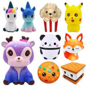Jumbo Kawaii Popcorn Unicorn Cake Squishy Donut Fruit Squishi Slow Rising Stress Relief Squeeze Toys for Baby Kids Charisma Gift